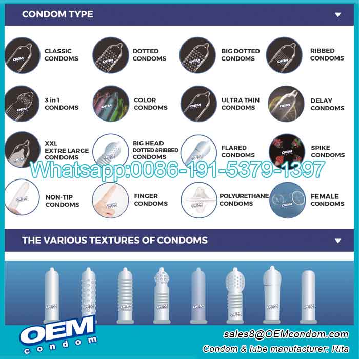 types of condoms from condom factory